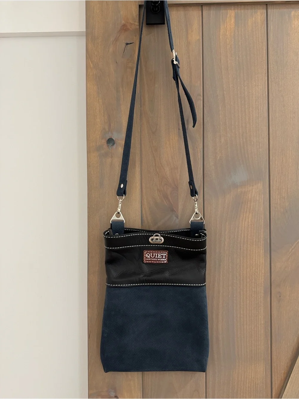 Navy and Black Messenger Crossbody